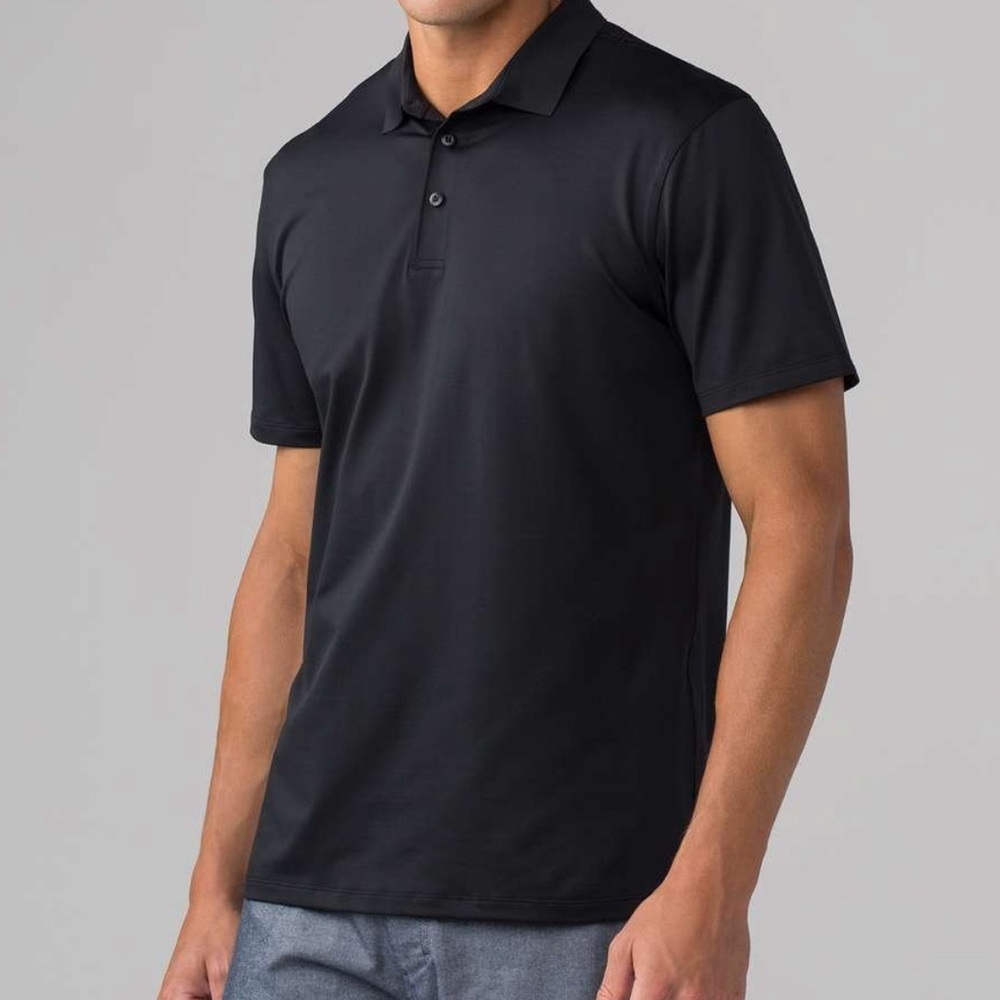 lululemon athletica Black Polo Shirt